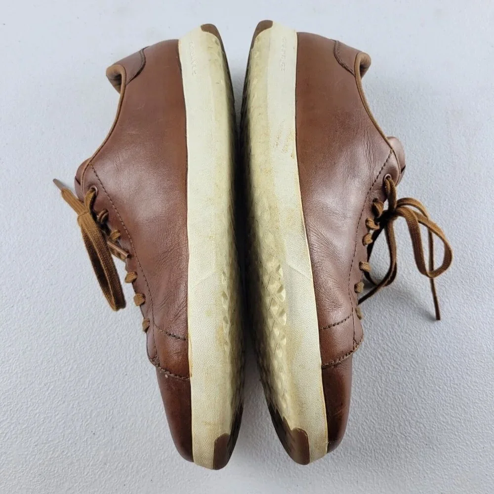 Cole Haan Grandpro  Tennis Sneaker Lace Up Low TopLeather Shoes 10.5 M Men Brown